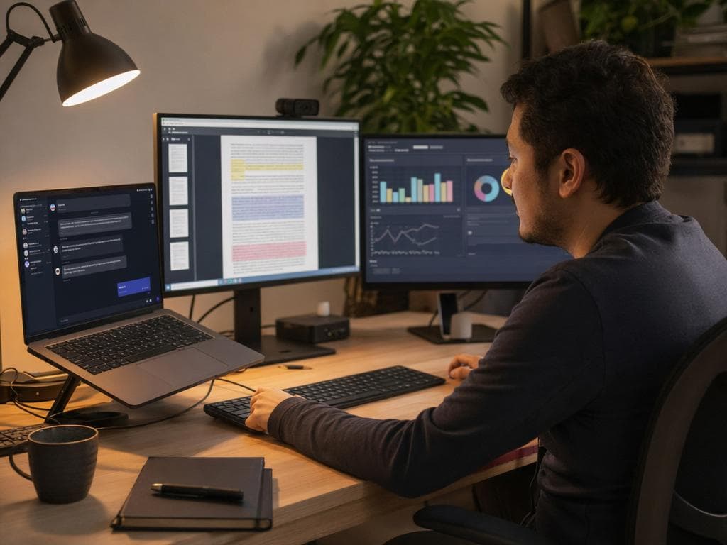 Working prototype UI visible on an engineer workstation